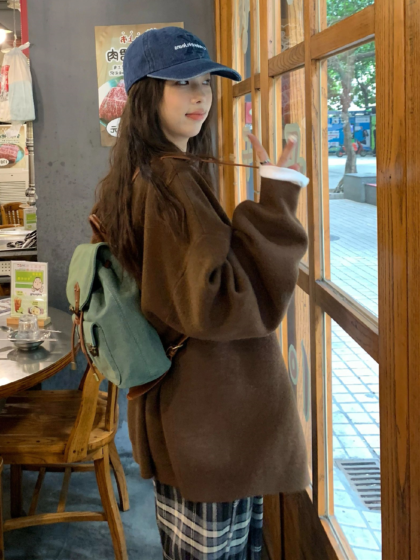 新款韩系慵懒风咖色针织毛衣外套女秋冬季宽松开衫上衣厚