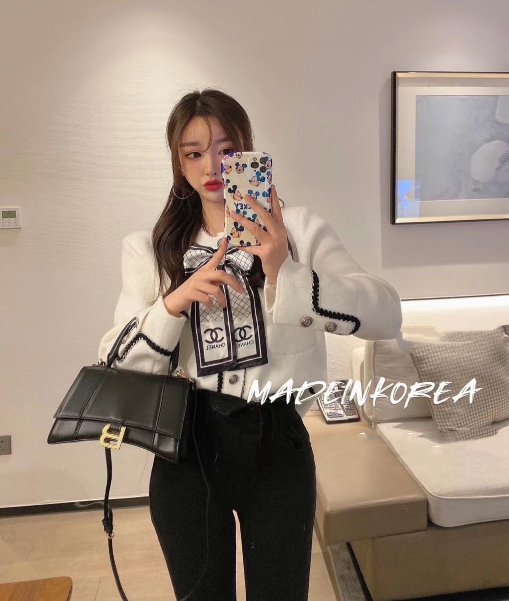 特价春款上新网红羊绒小香开衫外套#BY