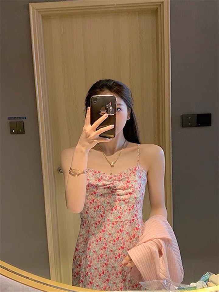 原价92 特价37！简约外搭开衫+文艺碎花吊带裙#套装#BY