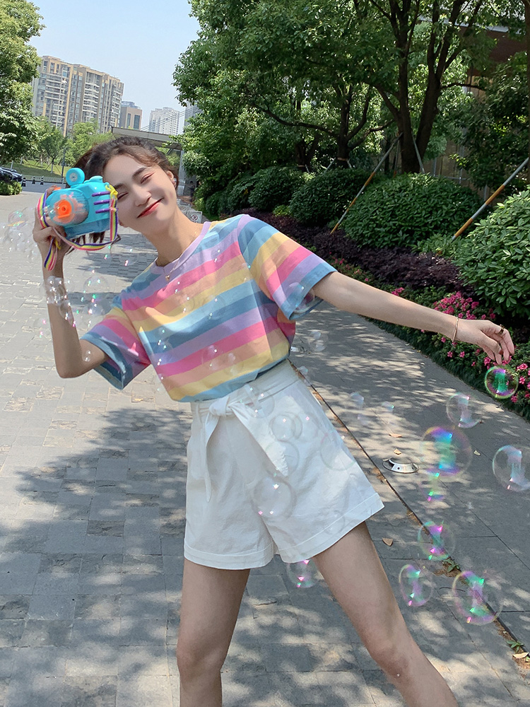 短裤女2019新款夏韩版阔腿a字裤外穿宽松热裤显瘦百搭工装薄裤子