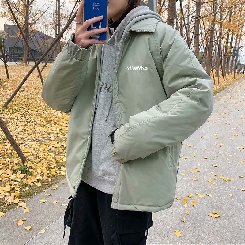 冬季新款百搭棉衣男士印花复古棉服港风休闲青年学生外套ins棉袄