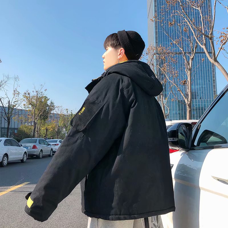 冬季棉衣男外套韩版潮流秋冬ins超火百搭大毛领工装棉服港风棉袄