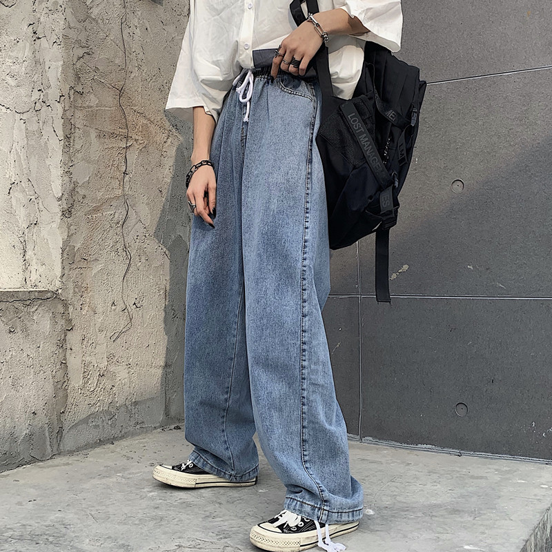 现货属性男控价50韩国ins潮流复古牛仔裤男女宽松休闲直筒裤