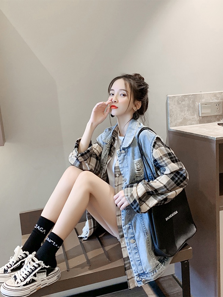 牛仔马甲女马夹外套春秋无袖外穿坎肩韩版宽松秋装2020年新款潮