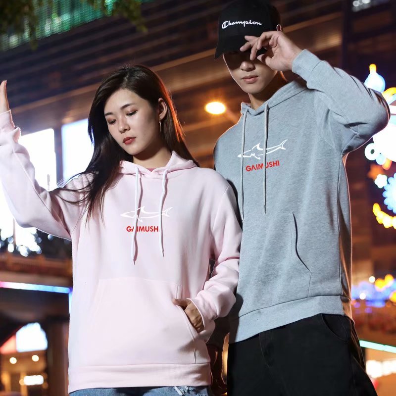 实拍 韩版潮流嘻哈印花长袖上衣男港风街头学生情侣百搭宽松卫衣