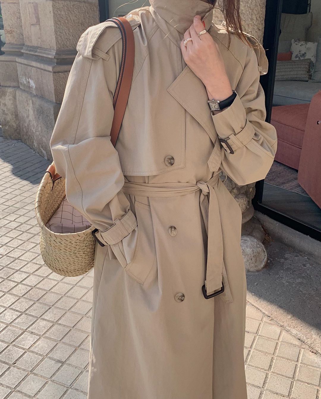 现货  时尚风衣外套