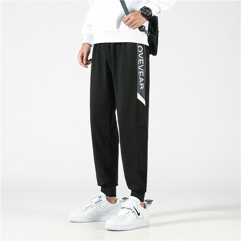 新款男士休闲潮版青少年百搭休闲宽松缩脚长裤