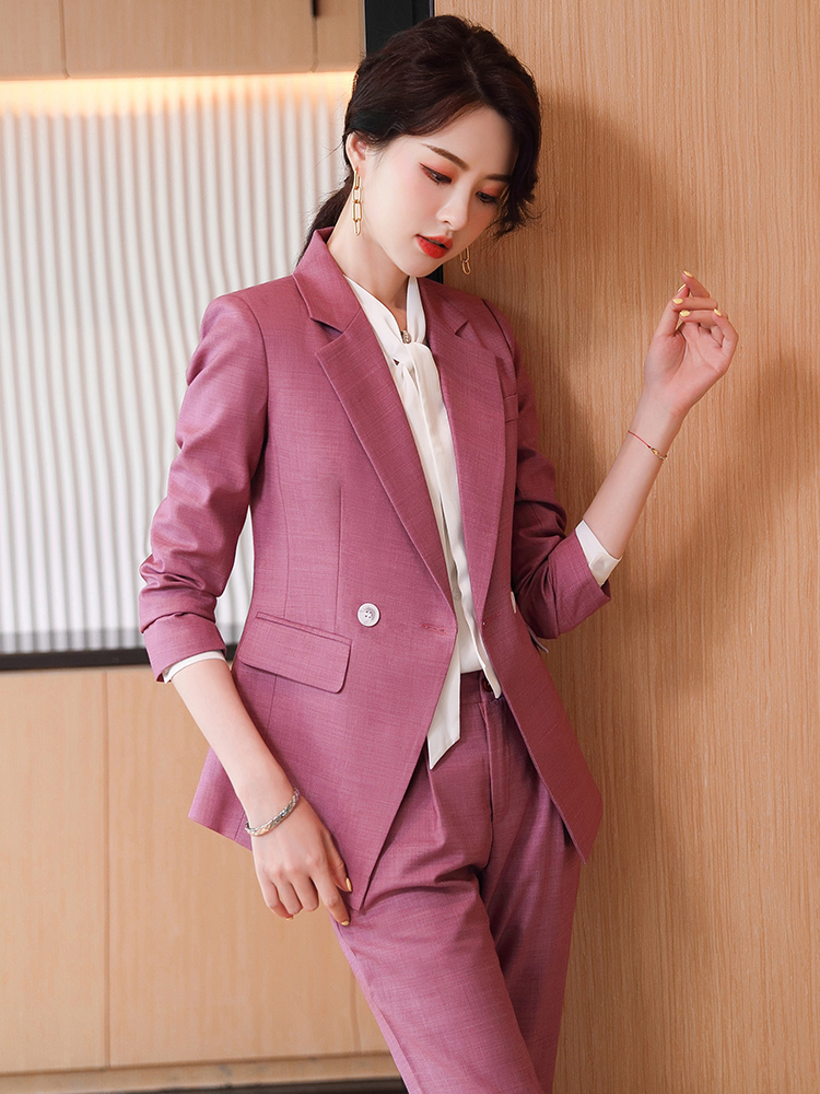 实拍现货2020西装套装女秋冬款韩版休闲西服名媛风职业装