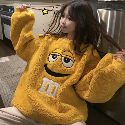 2021 Japan and South Korea hairy sweater female autumn and winter cute Pullover Korean loose lazy wind student