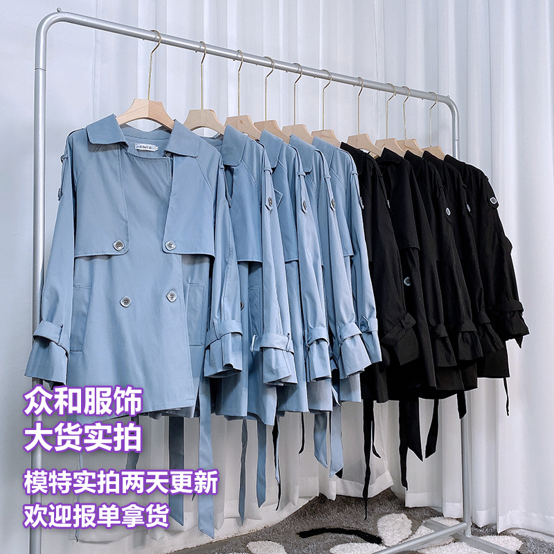 秋装女中长款风衣2020新款韩版小个子薄款女装宽松气质流行外套潮