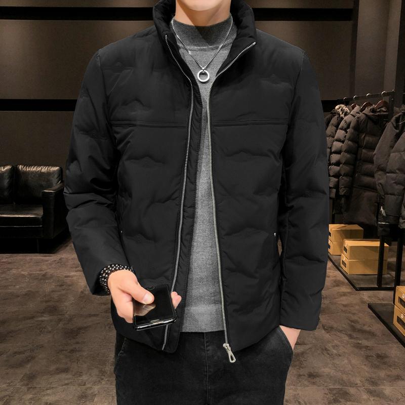 男装新款白鸭绒羽绒服立领保暖羽绒外套