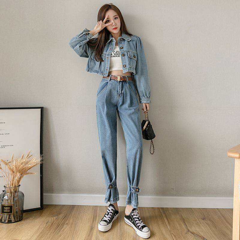 复古网红炸街牛仔外套女2020秋冬百搭bf风小个子短款夹克薄款潮