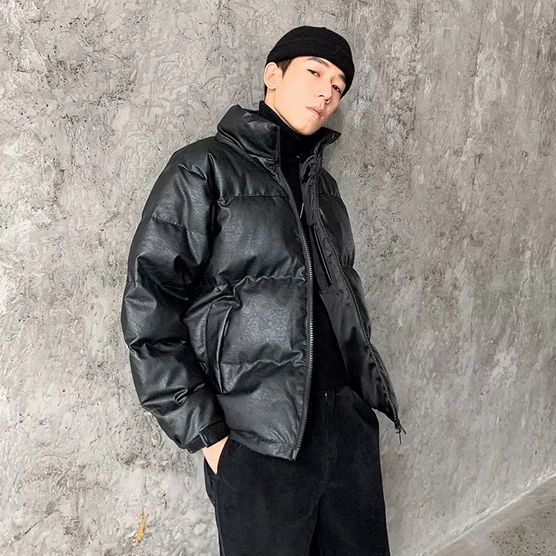 实拍 简约日系宽松纯色百搭宽松开衫上衣男港风韩版外套休闲棉衣