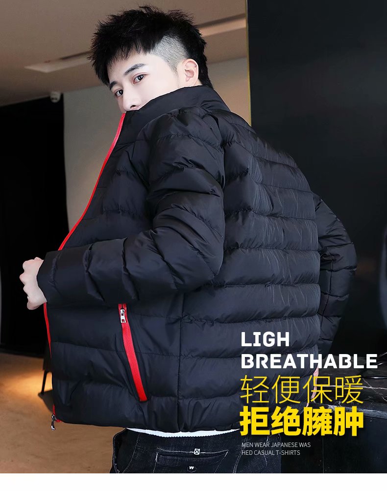 实拍潮流冬季棉衣宽松连帽毛领棉服韩版潮流加厚ins加绒外套男生