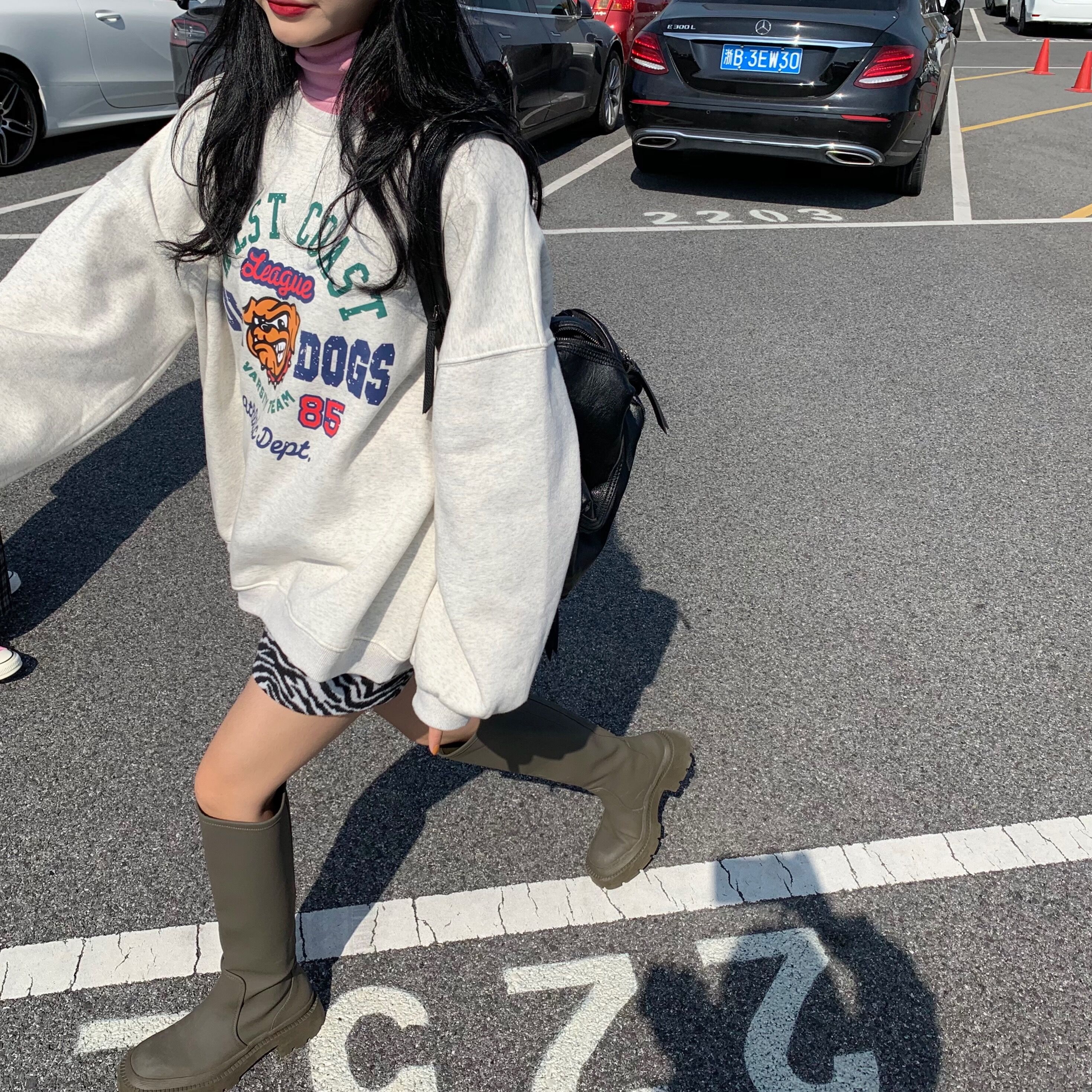 实拍实价 控3 加绒加厚外套宽松卡通印花ins超火卫衣