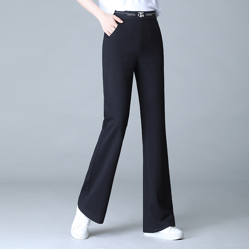 拖地裤女高腰裤子2021春夏季新款高个子长裤坠感阔腿裤宽松休闲裤