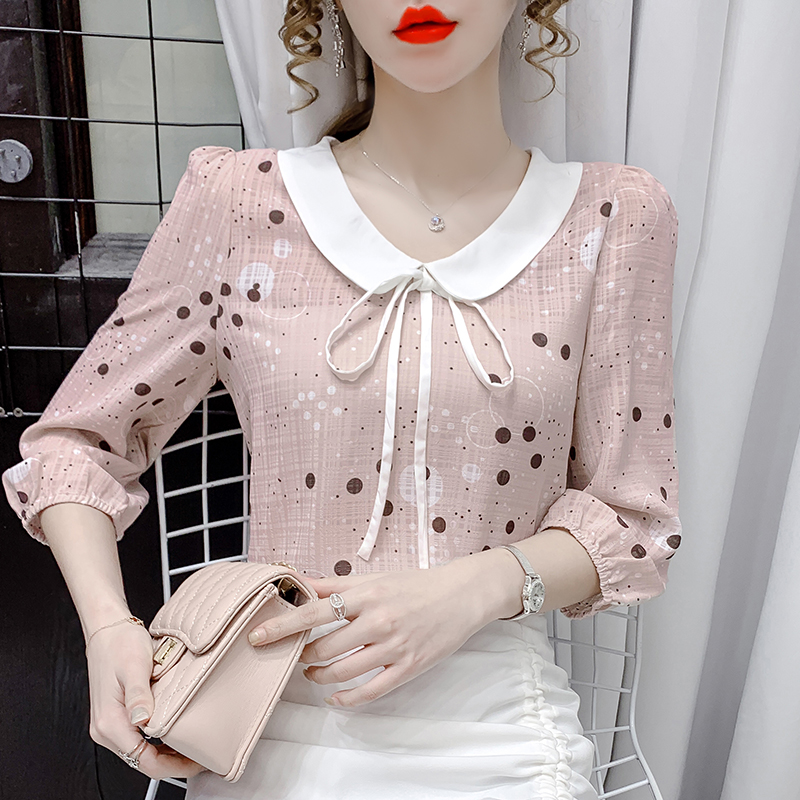 实拍2021夏季新款时尚休闲宽松韩版休闲衬衫女上衣长袖内搭