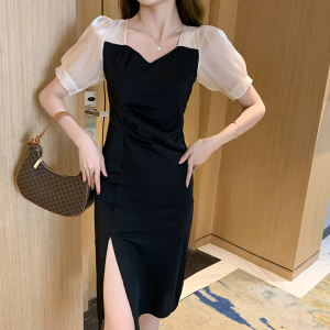RM15227#夏季新款法式超仙复古显瘦气质中长款连衣裙女夏