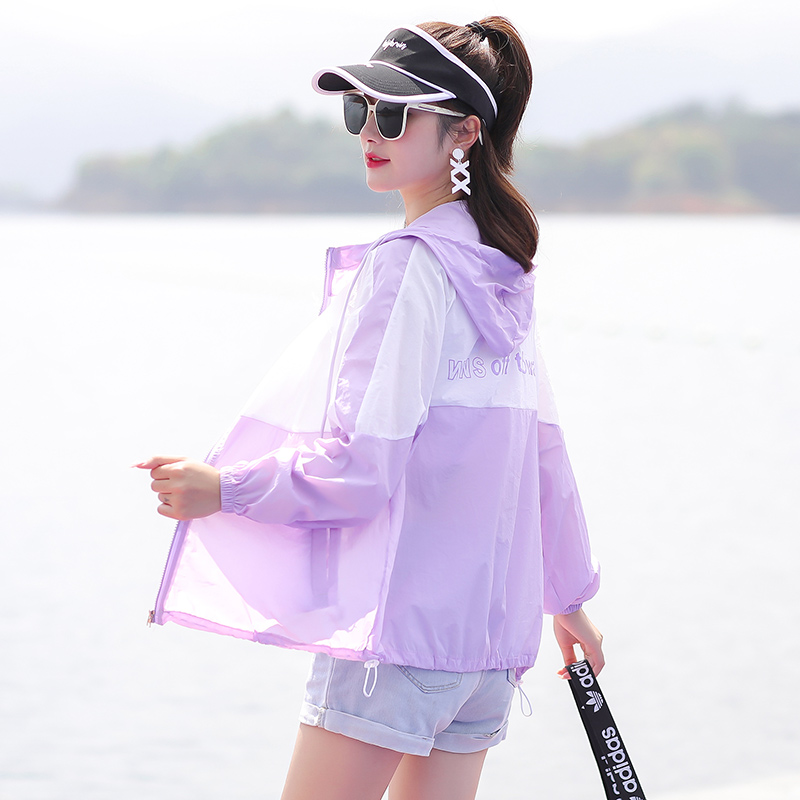 实拍网红防晒衣女2020夏季新款韩版宽松透气防晒服潮薄款外套女