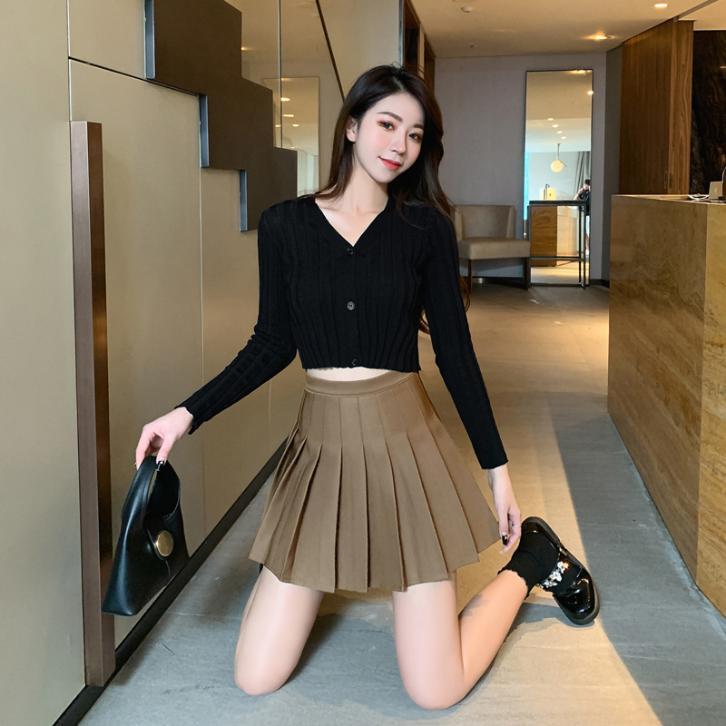 實拍實價  女春夏秋新款裙子小個子高腰半身裙顯瘦春季A字短裙