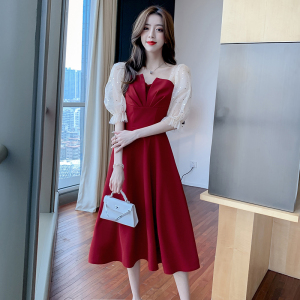 TR20657# 敬酒服红色小礼服平时可穿新款订婚连衣裙女小个子 服装批发女装服饰货源