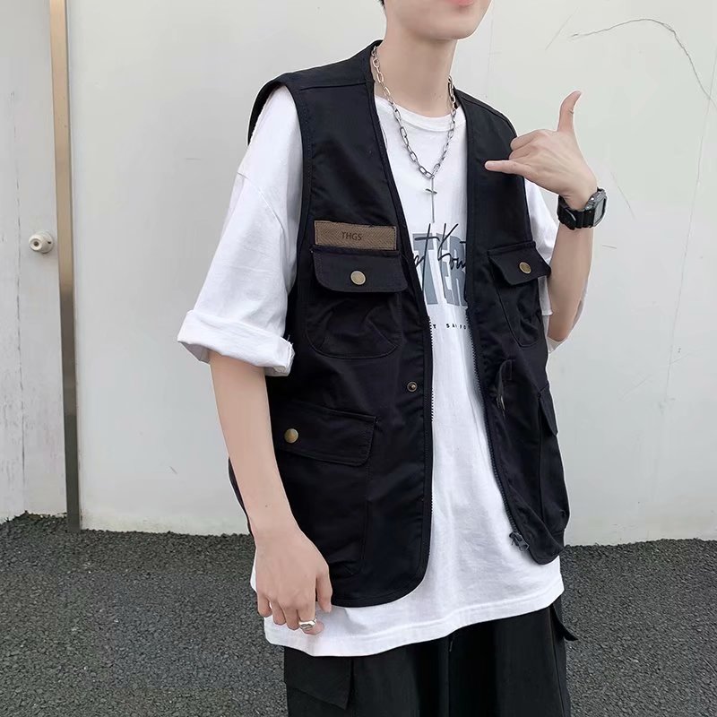 实拍JCZWO机能工装战术马甲男潮牌潮流日系坎肩马夹背心外套ins外