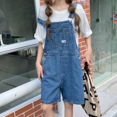 New Korean version of girl style, age reduced, small, versatile, denim strap and women's shorts