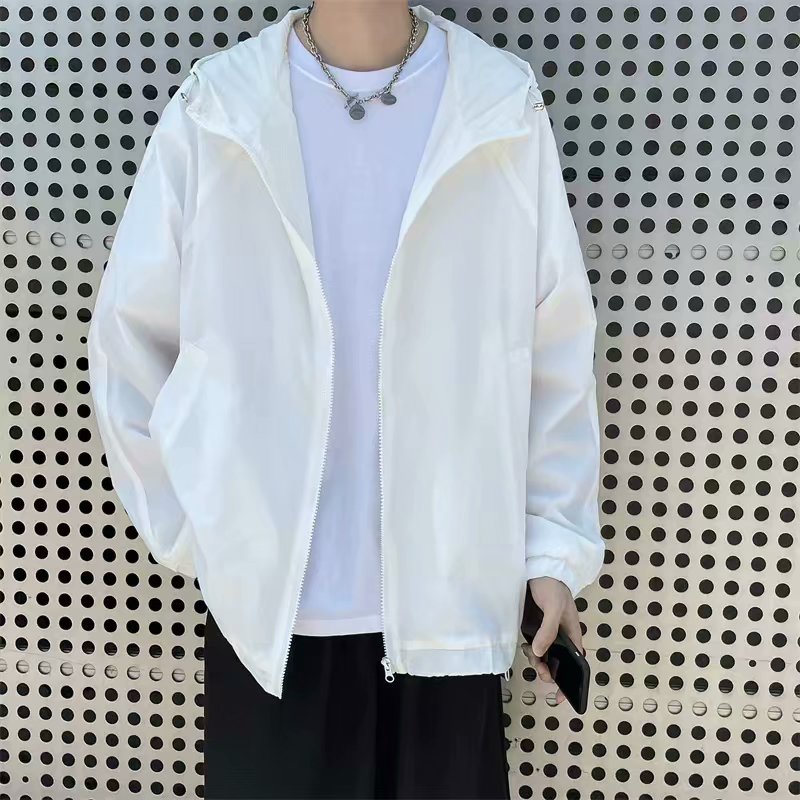 实拍透气运动防晒服男生宽松潮流韩版百搭薄款棒球服ins夹克男潮
