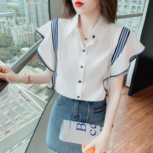PS41209# 夏季新款韩版时尚性感短袖上衣女 服装批发女装直播货源