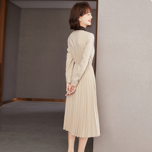 TR58250# 秋季设计感翻领法式中长连衣裙子大摆衬衫裙 服装批发女装批发服饰货源