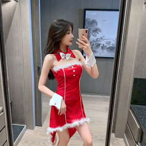 Maomao stitching Christmas style photo dress event Party Dress