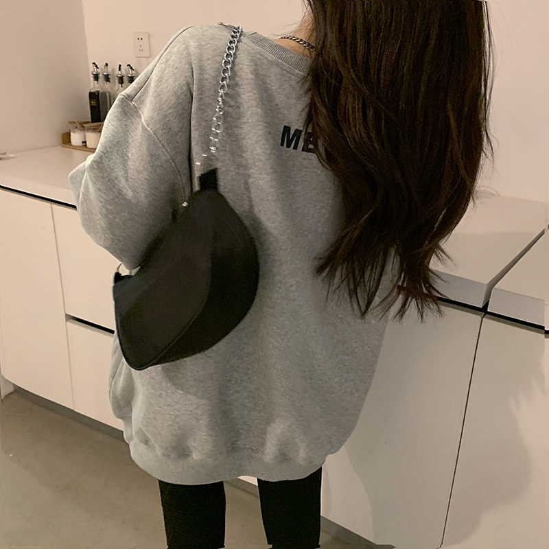 Plush thickened lazy wind loose Korean sweater coat women's autumn and winter 2021 new fashion casual top