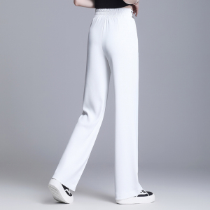 PS18637# 白色裤子阔腿裤女新款高腰垂感显瘦百搭设计感西装直筒长裤