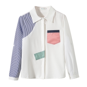 RM395#新款超仙衬衫设计感心机长袖衬衣女洋气早春上衣