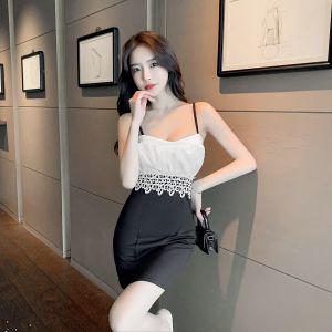 Sexy suspender Korean Ruili dress