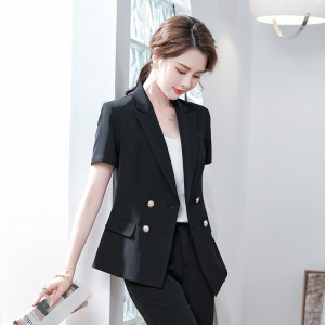 RM6191#小西装外套女2022年新款春季休闲韩版气质短袖女士网红西服两件套