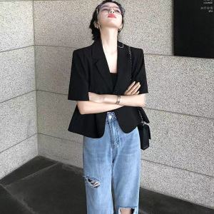 RM51#夏装新款大码女装小西装短款外套小个子设计感西服上衣M-4XL200斤
