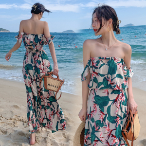 PS14006# 时尚波西米亚海边度假套装女夏沙滩显瘦半身裙长裙两件套 服装批发女装直播货源