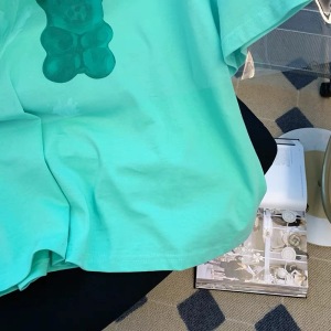 PS14326# 拉架棉卡通小熊印花短袖T恤女 服装批发女装直播货源