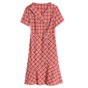 RM2801#连衣裙新款夏季女收腰显瘦矮小个子洋气减龄夏款今年流行裙子