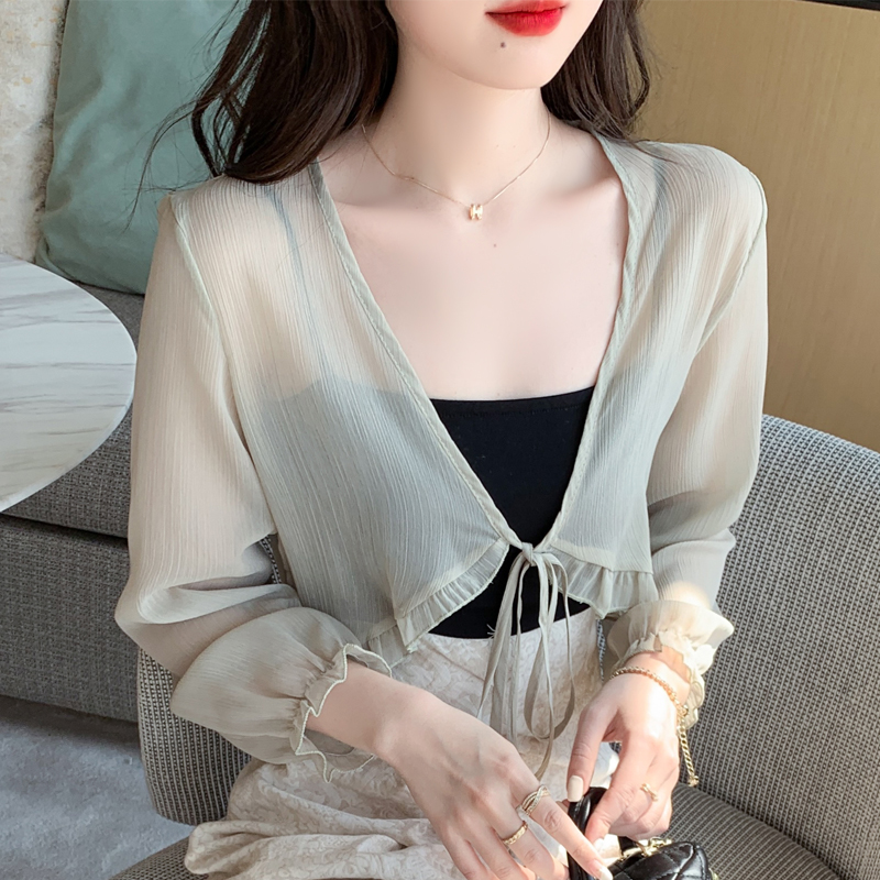 2024 new spring and summer chiffon shawl sun protection clothing for women has been shipped