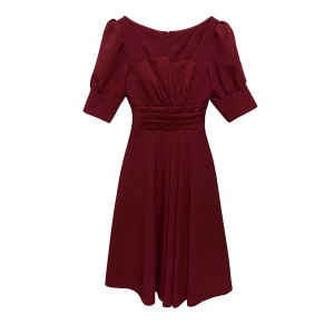 PS26335# 领证红色晚礼服女小个子宴会气质洋装登记连衣裙年会平时可穿 服装批发女装直播货源
