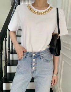 PS19362# 韩国东大门新款夏装设计感小众时髦短袖T恤女 服装批发女装货源