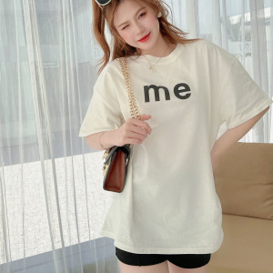 PS15679# 圆领t恤夏季新品韩版修身3D字母设计感上衣女 服装批发女装直播货源