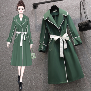 PS61555# 大码女装风衣新款中长款轻熟风气质流行韩版宽松外套 服装批发女装服饰货源
