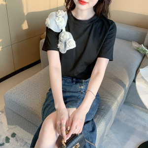PS17802# 韩版夏天季t恤女装新款小众独特高级设计感上衣显瘦 服装批发女装直播货源