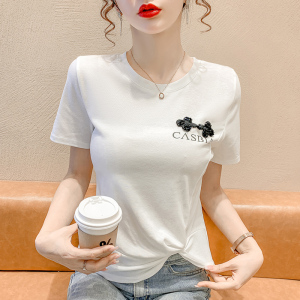 PS17011# 新款韩版夏季设计感T恤女显瘦百搭时尚短袖上衣 服装批发女装直播货源