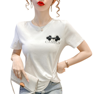 PS17011# 新款韩版夏季设计感T恤女显瘦百搭时尚短袖上衣 服装批发女装直播货源