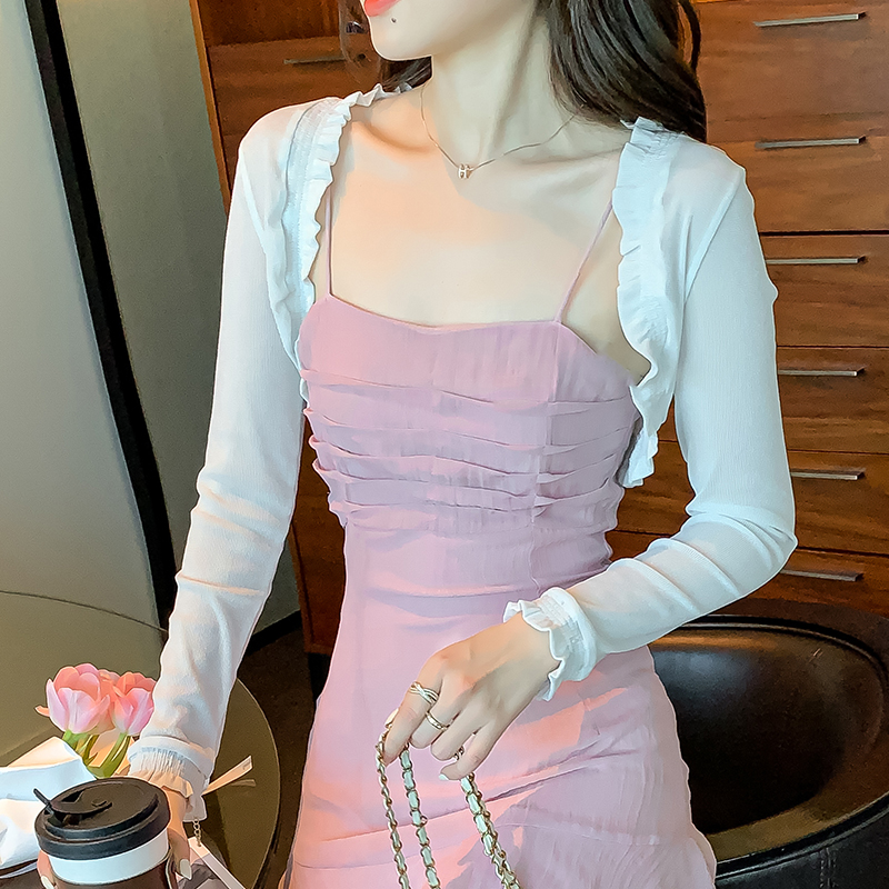 已出貨小披肩外套女2026春夏新款小坎肩百搭防曬衣薄短款外搭開衫