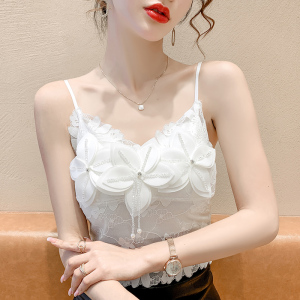PS17015# 夏季新款韩版重工蕾丝吊带女百搭外穿个性上衣 服装批发女装直播货源